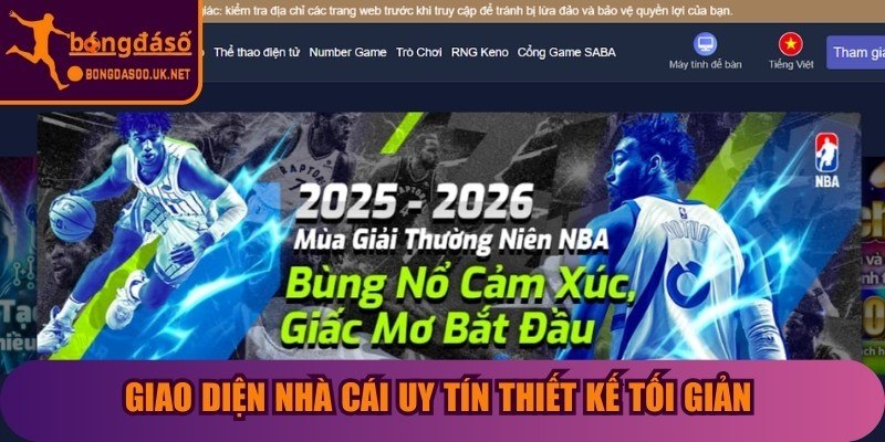 Giao diện nhà cái uy tín thiết kế tối giản nhưng vô cùng sang trọng