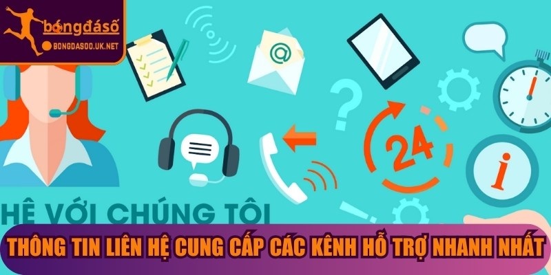 Thông tin liên hệ cung cấp các kênh hỗ trợ nhanh nhất